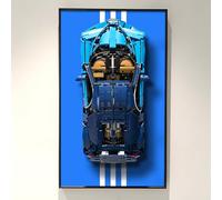 ICUANUTY Display Wall Plate for Lego Technic Bugatti Chiron 42083 Racing Car Wall Trailer, Compatible with Lego Bugatti Car Display, Gift Ideas for Lego Car Wall Mount Enthusiasts, Size: 75 x 45 cm