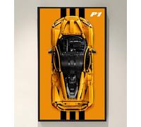 ICUANUTY Display Wall Plate for P1, Compatible with 42172, Gift Ideas Compatible with Lego Vehicle Enthusiasts, Wall Plate Only! Size: 75 x 45 cm (Black)