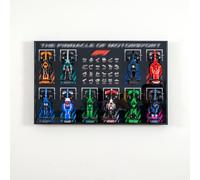 icuanuty Display Wallboard Compatible with Lego F1 Speed Champions 10 Cars Wall Mount Display Frame(Sets 77242-77251), Space-Saving Mount for Home or Office (Models Not Included!)