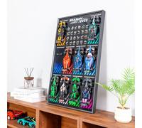 ICUANUTY Display Wallboard Compatible with Lego Speed Champions 10-in-1 F1 Car 77242,77243,77244,77245,77246,77247,77248,77249,77250,77251 Wall Mount Display Hook Frame(No Model)