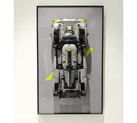 icuanuty Display Wallboard Compatible with Lego Technic 9X8 24H Le Mans Hybrid Hypercar 42156 Cars,Gift Ideas Compatible with Lego Car Wall Mount Enthusiasts, Only Wallboard