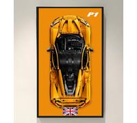 icuanuty Display Wallboard Compatible with Lego Technic P1 Hypercar 42172 Car Display Frame, Compatible with Lego Car Wall Mount, Only Wallboard