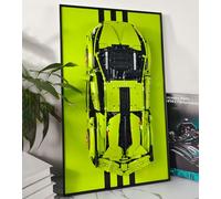 icuanuty Display Wallboard Compatible with Lego Technic Sián FKP 37 42115, Gift Ideas Compatible with Lego Car Wall Mount Enthusiasts,17.7 x 29.5 in, Only Display Wallboard, No Model