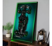 iCUANUTY Display Wallboard with RGB Colorful LED Lights Compatible with Lego Technic Mercedes-AMG F1 W14 E 42171 Performance Model Car - Adult Collectibles Wall Mount for Home or Office Décor(No Car)