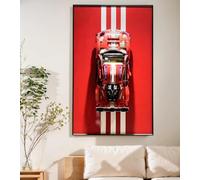iCUANUTY Wall Sign Display for LEGO 42125 Technic Ferrari 488 GTE Supersport AF Corse #51 Adults Decorative Paintings Wall Sign for LEGO Model Car Gifts for LEGO Lovers 75 x 45 cm