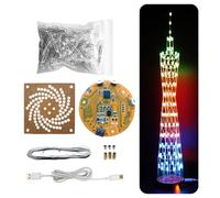 iCubeSmart Canton Tower Model DIY Electronic Kit, Handmade Welding Projects, 12 LED Circles, Height 38 cm (GZT-12)