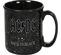 ICUP AC/DC Back in Black 20 oz Ceramic Camper Mug (Black)