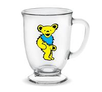 ICUP Grateful Dead Dancing Bear Glass Cafe Coffe Mug