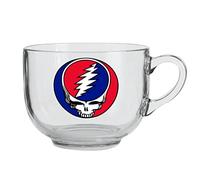 ICUP Grateful Dead Steal Your Face Glass Soup Mug | Novelty Glassware & Drinkware | Rock Mugs| Licensed Rock Merchandise