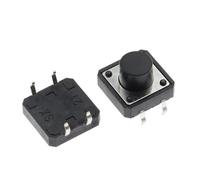 ICXLPMC 10PCS 12x12mm 4Pins DIP PCB Momentary Tactile Tact Push Button Switch 12x12x10mm ICXLPMC