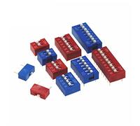 ICXLPMC 10PCS Red Toggle Switch Spacing 2.54MM DIP Dial The Code Switch 1 2 3 4 5 6 7 8 9 10 12 PIN Quick Switch (Color : Red, Size : 12) (Color : Red, Size : 3) ICXLPMC