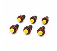 ICXLPMC 6pcs DS-213 yellow Push Button Switch 10mm Momentary Round Button Switch DS213 ICXLPMC