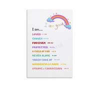 ICXLPMC Bible Affirmations for Poster - Truths, Canvas Wall-Art for Nursery or Sunday School(Unframed,12x18inch(30x45cm))