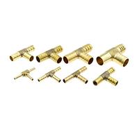 ICXLPMC Garden Plumbing Tee Y 3 4-Way Brass Hose Fitting Splicer Fitting 4 6 8 10 12 19mm 25mm Tail Pneumatic Air Water Hose Fitting (Color : 3 Way T Shape, Size : 14mm) ICXLPMC