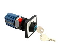 ICXLPMC SZW26/LW26-20/0-4.4Y 16 Terminals 4 Pole Changeover 5 Positions Selector Rotary Cam Switch With Key 20A 660V ICXLPMC