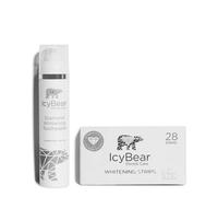 ICY Bear Dental Teeth WHITENING Starter Bundle - 100ml Diamond Dust Toothpaste + 28 Whitening Strips - Pap+ - Whitening Toothpaste 1450ppm Fluoride - Tooth Stain Removal - Enamel-Friendly