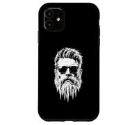 Icy Bearded Man With Sunglasses Hipster Barber Look Case for iPhone 11