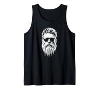 ICY Bearded Man with Sunglasses Hipster Barber Look Tank Top
