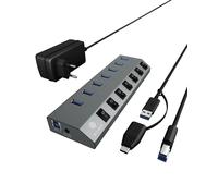 Raidsonic Ib-hub1701-c3 7 Port Usb Hub