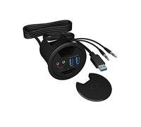 ICY BOX IB-Hub1404A Tisch-Hub (60 mm) zum Einbau, 3x USB 3.0 (2x Typ (US IMPORT)