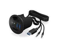 ICY BOX IB-Hub1404A Tisch-Hub (60 mm) zum Einbau, 3x USB 3.0 (2x Typ (US IMPORT)