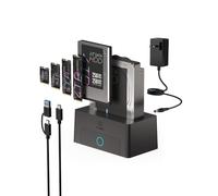 ICY BOX Docking Station for M.2 NVMe and 2.5"/3.5" HDD/SSD, USB 3.2 Gen 2 Type-C (10Gbps), HotSwap, UASP, SATA and NVMe dock for SSD and hard drives, IB-1123M-CU31, Spade Dock 1123
