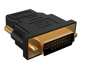 ICY BOX DVI to HDMI Adapter, HDMI Female to DVI-D Male Connector, 4K 60Hz, Perfect for Docking Station (IB-DK2241AC), Bidirectional, IB-AC552
