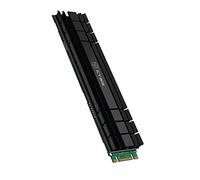 ICY BOX Flat M.2 Cooler with 5 mm Height for M.2 SSD (22110), Aluminium, 2 x Silicone Thermal Pad, Self-Adhesive, Passive, Black