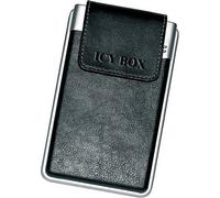 Icy Box Hard Drive Enclosure For 2.5" IDE Hard Drive With Integrated Hidden USB Cable. USB Bus Powered - Alloy With Leatherette Finish.