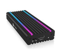 ICY BOX IB-1824ML-C31, External M.2 SSD, PCIe 3.0x2, USB Type-C, RGB Enclosure,