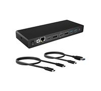 ICY BOX IB-DK2245AC USB 3.0 & USB-C Docking Station with 2 HDMI or 2 DP, 4-Way USB Hub, LAN, Audio, Black