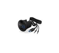 ICY BOX Ib-hub1404a Socket-outlet Black Icy Box Black