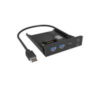 ICY Box IB-HUB1419-i3 Faceplate Adapter 3.5 Inch Slot with USB-C 20 Gbit/s, USB-