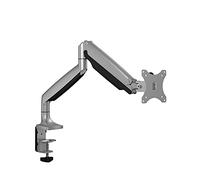 ICY BOX Monitor Mount for 1 Monitor up to 32 Inches (up to 9 kg, VESA 75 x 75/100 x 100), 2 Mounting Options, Swivel and Tilt, Cable Management, Ergonomic, Silver
