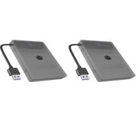 ICY BOX SATA to USB Adapter for 2.5" HDD / SSD, Hard Disk Adapter, USB 3.0, USB-A, Protective Case, Toolless, External Case, IB-AC603b-U3 (Pack of 2)