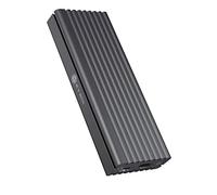 ICY BOX SSD M.2 NVMe Case, USB 3.1 (Gen2, 10 Gbps), Cooling System, USB-C, USB-A, PCIe M-Key, Aluminium, Grey
