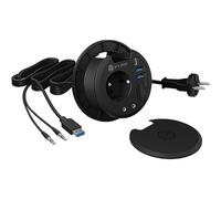 ICY BOX IB-HUB1430-CR - hub - in-desk - 3 ports