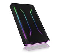 ICY BOX USB-C Hard Drive Enclosure for 2.5 Inch SSD/HDD with USB 3.1 (10 Gbit/s), RGB Lighting, External SATA Casing, SSDs up to 9.5 mm Height, Aluminium, IB-G226L-C31