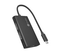 ICY Box (USB-C to 3× HDMI Adapter) 8K @ 60Hz Single Display, 4K @ 144Hz Dual Display, 4K @ 60Hz Triple Display, USB 3.2 Gen 2, MST, 20 cm Cable, IB-AD1030-C