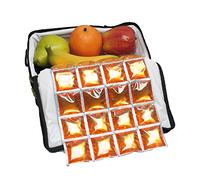 ICY-Cools Reusable Ice Packs for Coolers - Flexible Ice Sheets, Flat and Long-Lasting for Camping or Lunch Boxes, 8x12, 3 Pack (Orange)