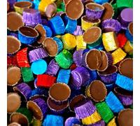 Icy Cups Delicious Chocolate Flavour Candy in Multi Colored Foil Wrapped Chocolate Candy Cups | Ideal for Christmas (1000g)