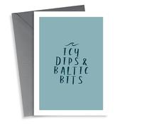 Icy Dips & Baltic Bits Card for Wild Cold Water Sea Swimmer