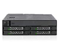 ICY DOCK 4 Bay 2.5 SAS & SATA SSD/HDD & (Ultra) Slim Optical Disk Drive CD DVD ROM Backplane Cage Enclosure | ToughArmor MB604SPO-B