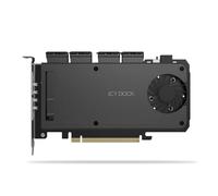 ICY DOCK ExpressSlot Slide 4 Bay M.2 NVMe SSD PCIe 5.0 x16 Mobile Rack