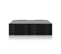 ICY DOCK ExpressCage MB038SP-B 8x 2.5 Inch SATA/SAS HDD/SSD Mobile Rack with Screwless Trays in 5.25 Inch Bay