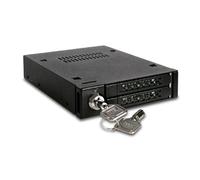 ICY DOCK Full Metal 2 Bay 2.5” SATA/SAS HDD & SSD Mobile Rack for External 3.5" Drive Bay | ToughArmor MB992SK-B