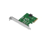 ICY DOCK PCIe 5.0 x4 NVMe Adapter Card with 1 x MCIO 4i (SFF-TA-1016) Connector & Redriver - EXLink MB408A5