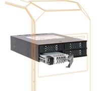 ICY DOCK Rugged 4 x 2.5 SAS/SATA HDD/SSD Mobile Rack Enclosure for 5.25" Bay T