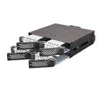 Icy Dock ToughArmor MB607SP-B SATA Hot Swap Rack for 4 x 2.5-Inch (6.4 cm) SSD/HDD, Solid Metal