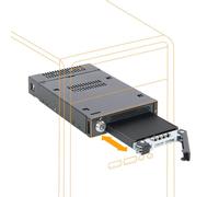 ICY DOCK ToughArmor MB833MK-B V2 Drive Enclosure for 3.5" M.2, PCI Express NVMe 4.0 - SFF-8654 SlimSAS Host Interface Internal - Black